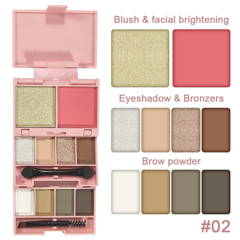 6-Color Enchanting Makeup Palette,Folding Combination Palette,Portable Comprehensive Palette for Eyeshadow and Highlighter Blush
