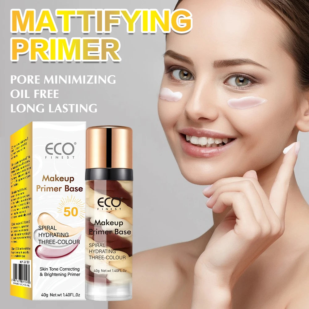 2-Pack 40g Radiant Makeup Primer Moisturizing Even Skin Tone Blemish & Pore Covering Color Makeup Base