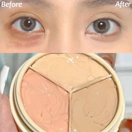 Contouring Matte Concealer Palette Waterproof Lasting Full Cover Acne Marks Dark Circles Concealer Cream Makeup Cosmetic 3Colors
