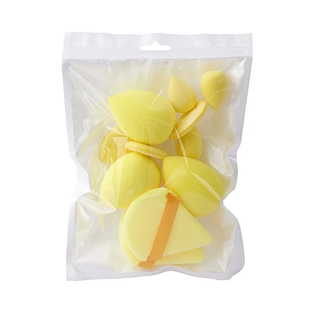 12Pcs Soft All-Purpose Makeup Sponge Set 4Types Beauty Tools Cosmetic Puff Dry Wet Dual Use Foundation Sponges Powder Puff