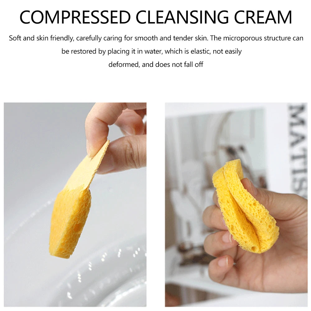 Compressed Facial Sponge 30/50/100pcs Natural Cosmetic Spa Sponges For Facial Cleansing Exfoliating Mask Makeup Removal Tools