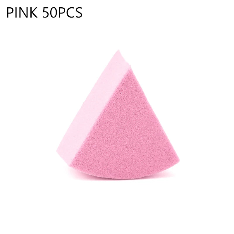 20/50 Pcs Triangle Makeup Blender 7 Colors Liquid Foundation Powder Wet and Dry Makeup Sponge