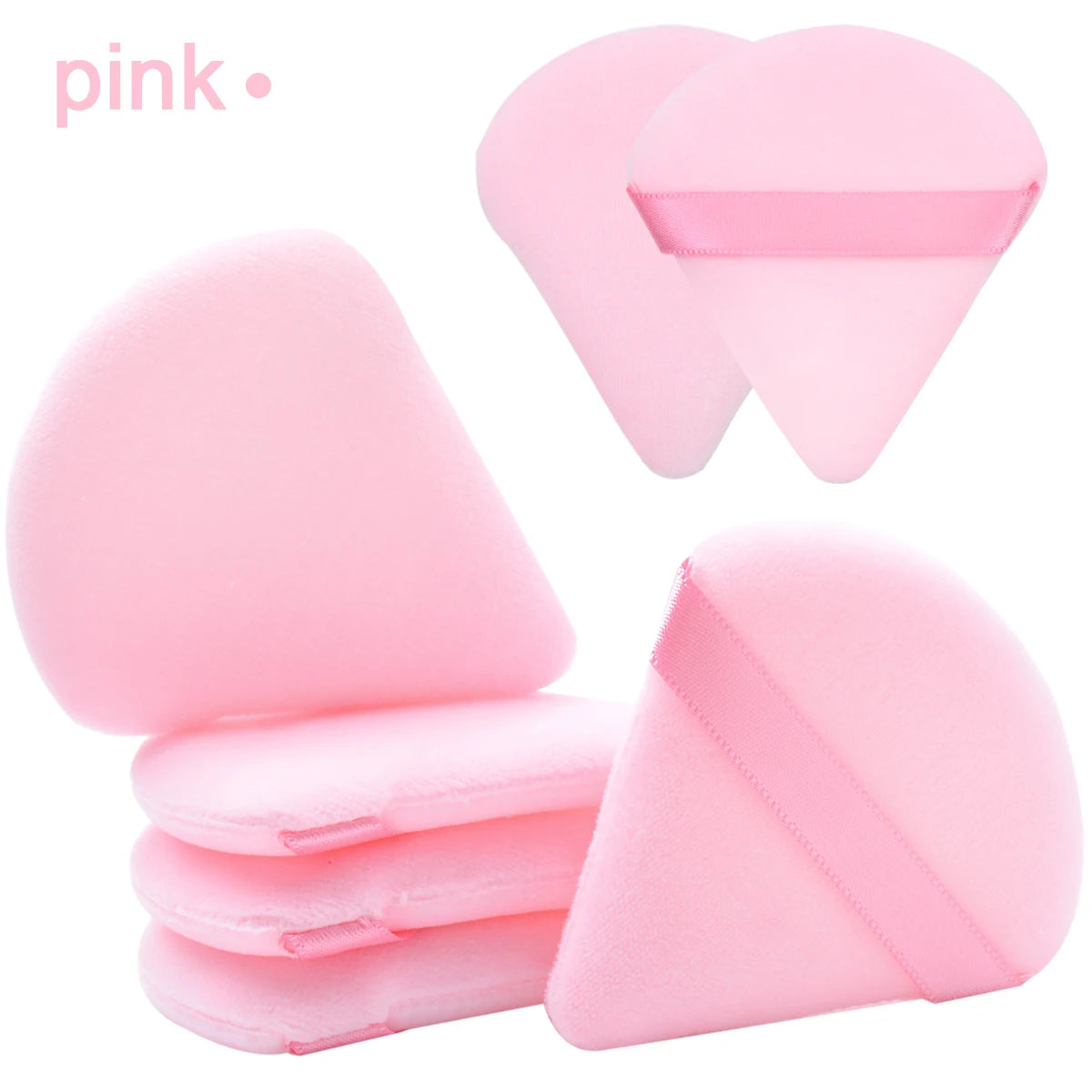 7Pcs Triangel Makeup Powder Puff Soft Velvet Cosmetic Sponges For Contouring, Eye Corners Air Cushion