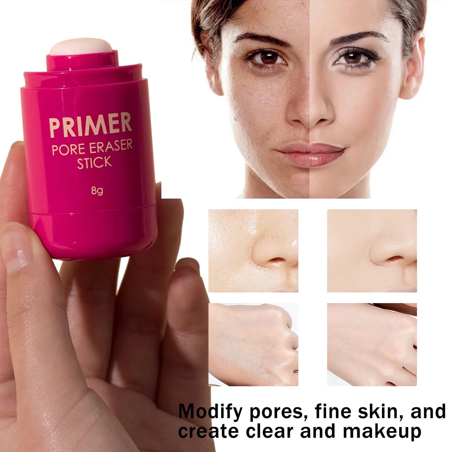 2pcs Pore Minimizer Primer Gel -Makeup Base Primer For Flawless, Vegan & Cruelty-free Smooth Brighten Skin & Long-Lasting Makeup