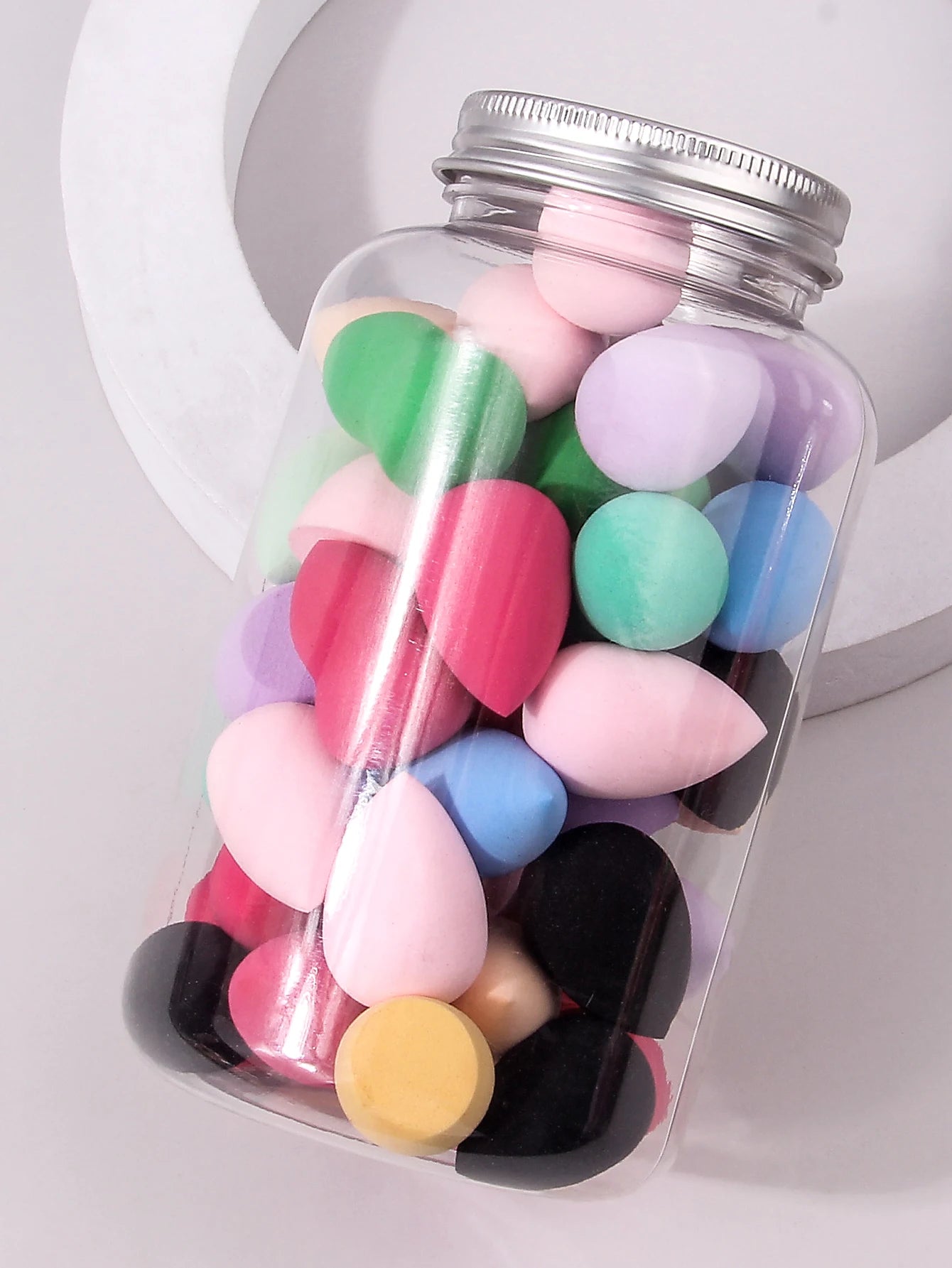 10/25/50/100-Pack Random Color & Shape Makeup Sponges, Latex-Free Blending Tools for Liquid/Cream/Powder