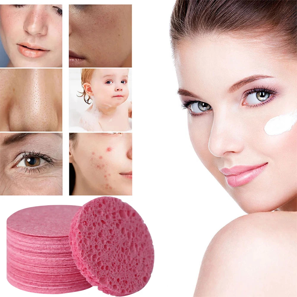 Compressed Facial Sponge 30/50/100pcs Natural Cosmetic Spa Sponges For Facial Cleansing Exfoliating Mask Makeup Removal Tools