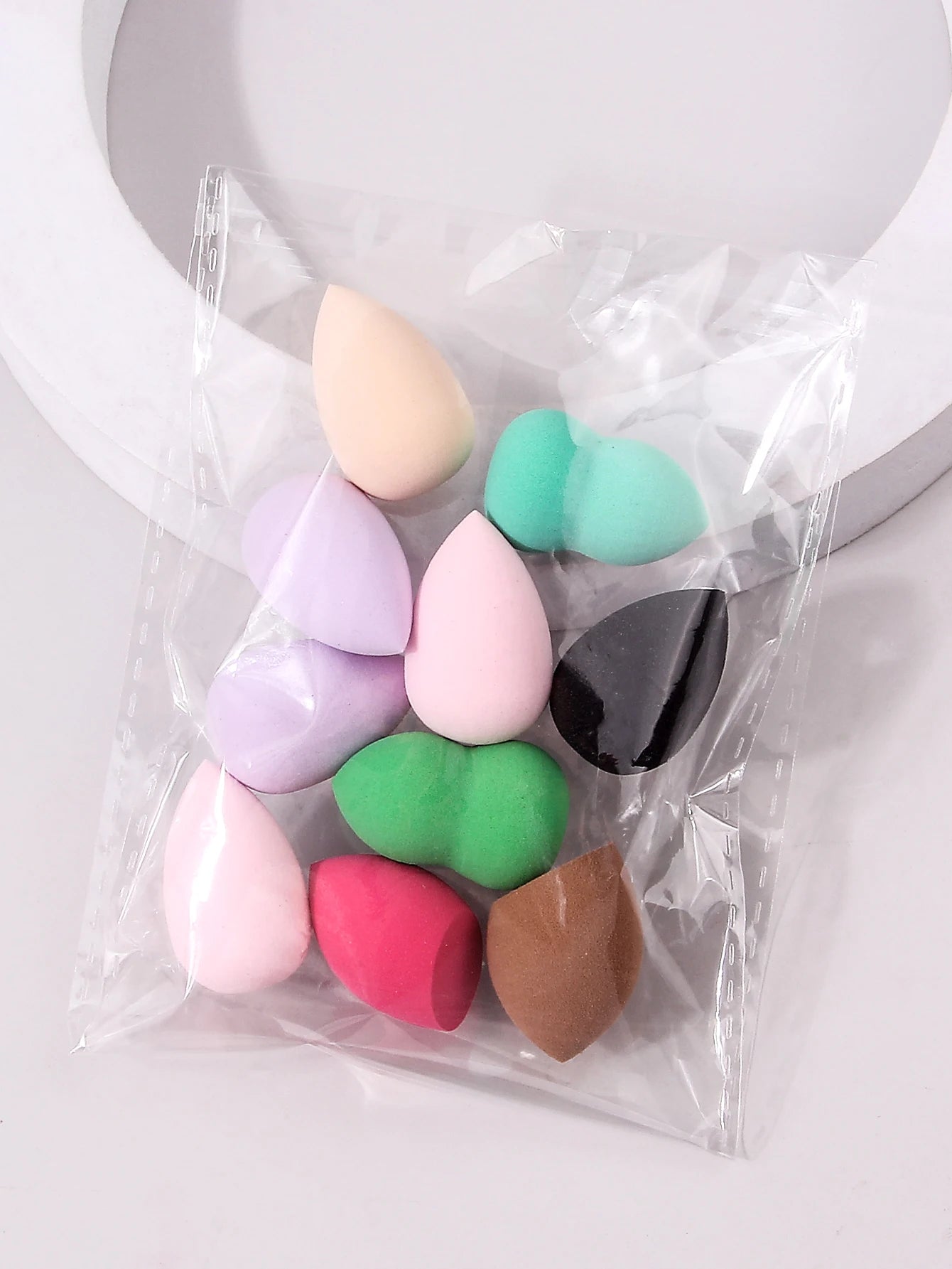 10/25/50/100-Pack Random Color & Shape Makeup Sponges, Latex-Free Blending Tools for Liquid/Cream/Powder