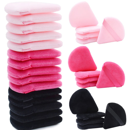 7Pcs Triangel Makeup Powder Puff Soft Velvet Cosmetic Sponges For Contouring, Eye Corners Air Cushion