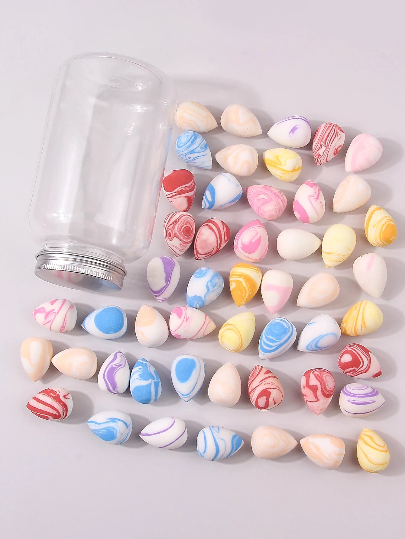 10/25/50/100-Pack Random Color & Shape Makeup Sponges, Latex-Free Blending Tools for Liquid/Cream/Powder