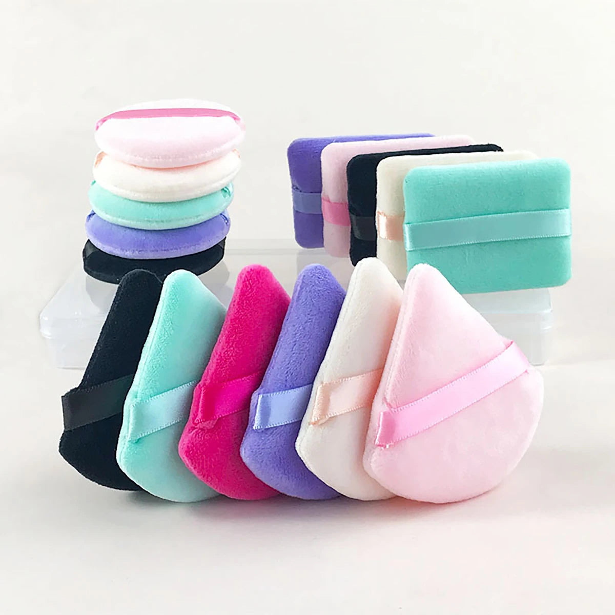Flocked Cushion Makeup Puff Suitable For Dry And Wet Use Flawless Skin-Friendly Setting Puff for Pressed Powder and Loose Powder