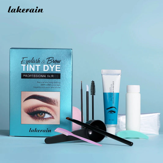 Professional Eyelash Eyebrow Dye Tint Kit Classic Black Natural Eyelash Lifting Perm Treatment Makeup Set Eyebrows Paint Makeup