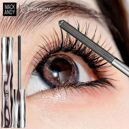 MACKANDY Waterproof 3D Lengthening Mascara Black Eyelash Extension Eye Lashs Brush Long-Wearing Silk Mascara Cosmetics Gift