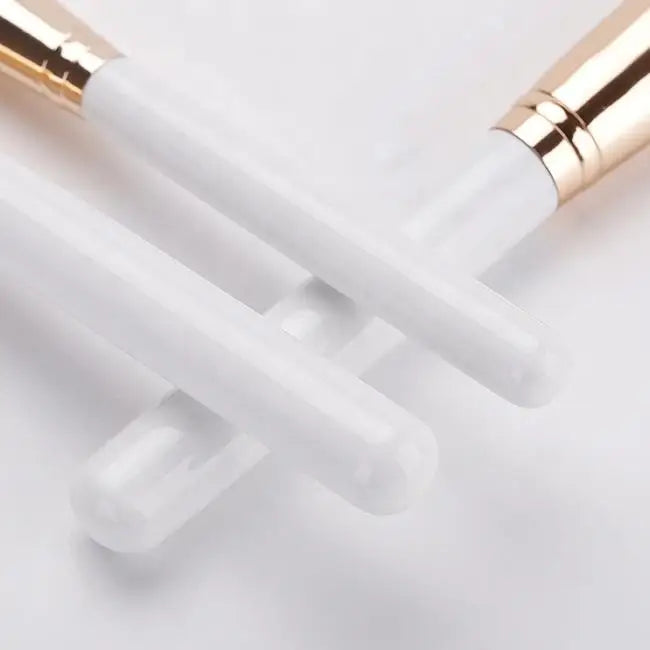 10 Piece Wool Makeup Brush Set With Wood Handles Powder Brushes Professional Full Face Makeup Tools Kit For Salon And Home