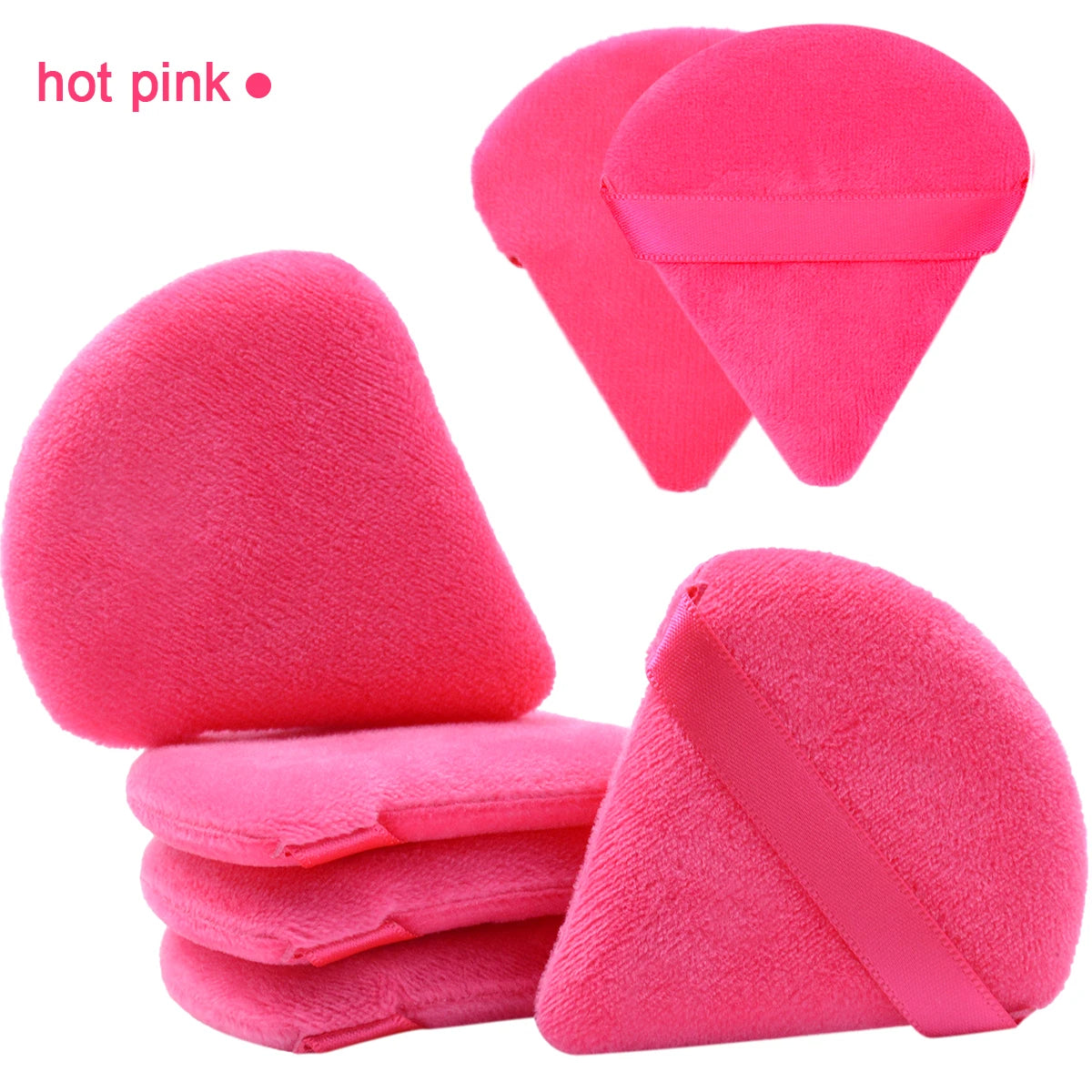 7Pcs Triangel Makeup Powder Puff Soft Velvet Cosmetic Sponges For Contouring, Eye Corners Air Cushion
