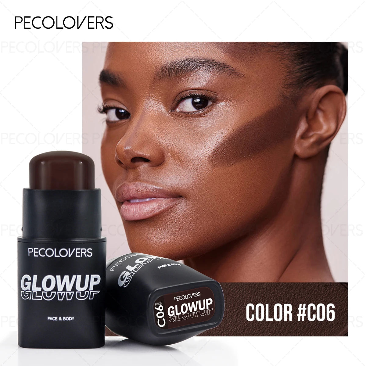 1 Pc Long-lasting Face Contour Stick, 3D Face Natural Shadow Look, for All Skins, Highlight & Contour & Concealer Face Makeup