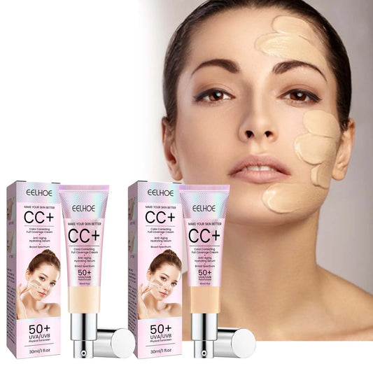 1/2/3pcs CC Cream Foundation Waterproof Brighten Moisturizing Foundation Concealer Oil-Control Long Lasting Spf 50 Makeup