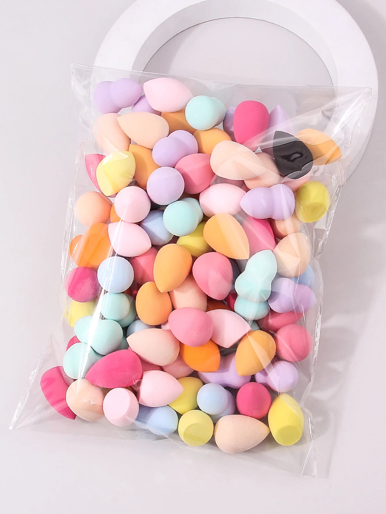 10/25/50/100-Pack Random Color & Shape Makeup Sponges, Latex-Free Blending Tools for Liquid/Cream/Powder