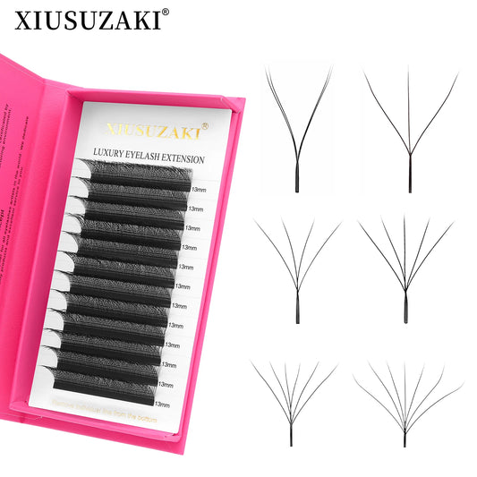XIUSUZAKI W Shaped Lash Extensions Bloom 2D 3D 4D 5D 6D 7D 8D Premade Fans Eyelashes Extensions Soft YY Individual False Lashes